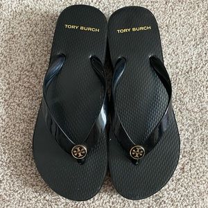 Tory Burch cut out wedge flip flop
